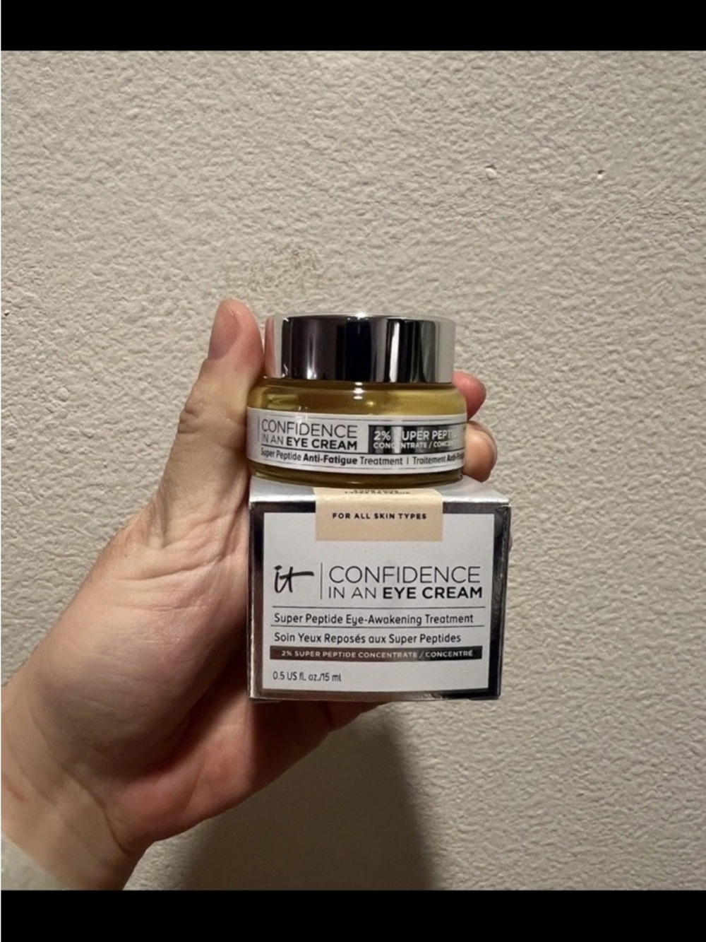 IT Cosmetics Confidence In An Eye Cream Super Peptide Full Size 0.5 oz / 15 ml